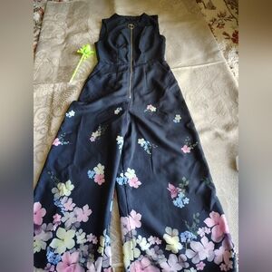 Ted Baker Black Jumpsuit with Pastel Floral Design